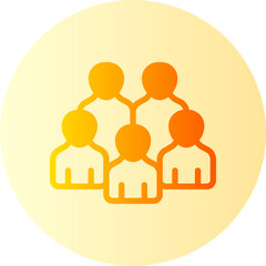 teamwork gradient icon