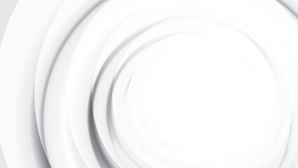 Abstract white and gray color background with geometric round shape. Vector illustration.