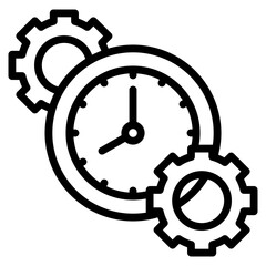 Time Management Icon Element For Design