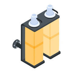 Barber Shop Interior Isometric Icon