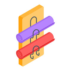 Barber Shop Interior Isometric Icon