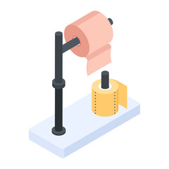 Barber Shop Interior Isometric Icon