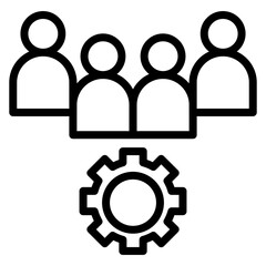 Teamwork Line Icon