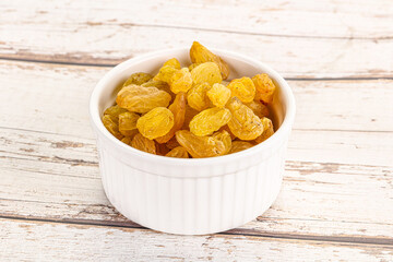 Yellow raisin - dry grape berries