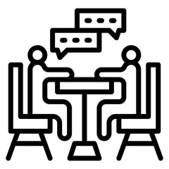 Negotiation Line Icon