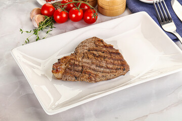 Grilled marble beef steak with sauce