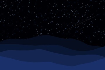 Obraz na płótnie Canvas The stars in the night sky landscape.