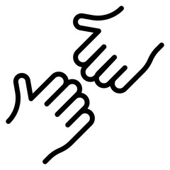 Obraz premium Reach Out Line Icon