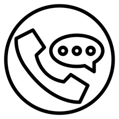 Call Us Line Icon