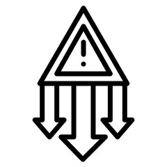 Risk Reduction Line Icon