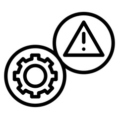 Risk Control Line Icon