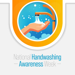 Obraz premium Handwashing Awareness Week is an annual event that takes place during the first full week of December. The purpose of this week is to educate people on the importance of proper hand hygiene. Vector