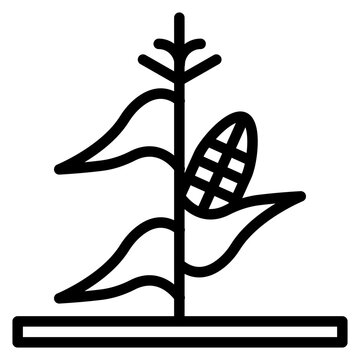 recommend clip art: Cornstalks Line Icon