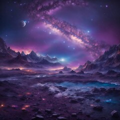 Naklejka premium Celestial Symphony.Galactic Elegance