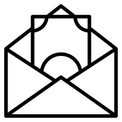Payoff Envelope Line Icon