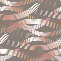 Flowing Waves Seamless Pattern - 682284505
