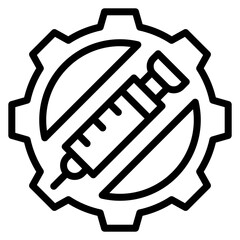 Vaccine Development Line Icon