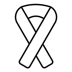 Cancer Ribbon Line Icon