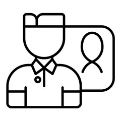 Cancer Education Line Icon