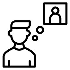 Secret Friend Line Icon