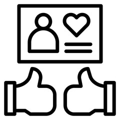 Obraz premium Gratefulness Line Icon