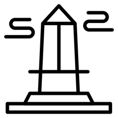 Obelisk Line Icon
