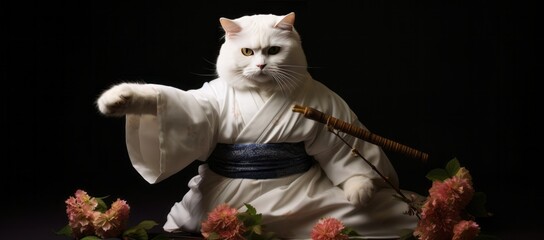 A Fierce Feline Warrior Ready for Battle