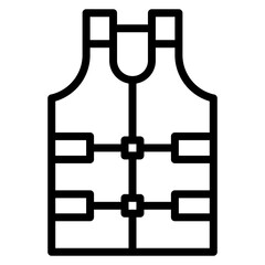 Life Jacket Line Icon