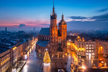 Old town of Krakow with amazing architecture at dawn, Poland. © Patryk Kosmider