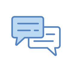 Online Chat icon isolate white background vector stock illustration.