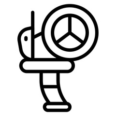 Tape Gun Line Icon