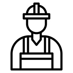 Worker Line Icon