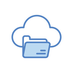 Cloud Storage icon isolate white background vector stock illustration.