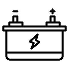 Big Battery Line Icon