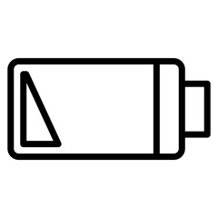 Low Battery Line Icon - obrazy, fototapety, plakaty