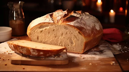 Papier Peint photo Lavable Boulangerie Photo of freshly made bread on display