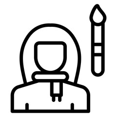 Artist Line Icon