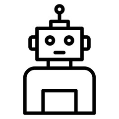 Robot Line Icon