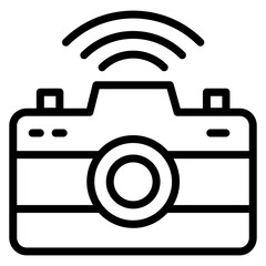 Smart Camera Line Icon