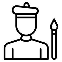 Artist Line Icon