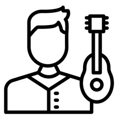 Musician Line Icon