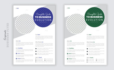 Naklejka premium Minimalist corporate business flyer design template