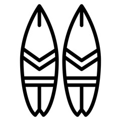 Surfboard Line Icon