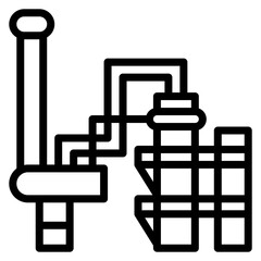 Metallurgical Plant Line Icon