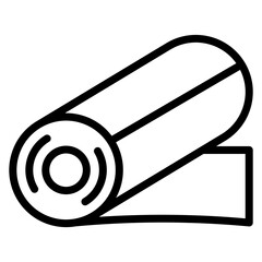 Rolled Steel Line Icon