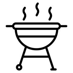 Big Green egg Line Icon