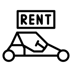 Buggy Rental Line Icon