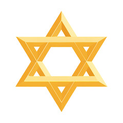 Generative AI image of star of David on a transparent background