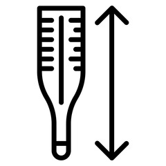 Mercury Thermometer Line Icon