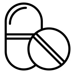 Pill Line Icon